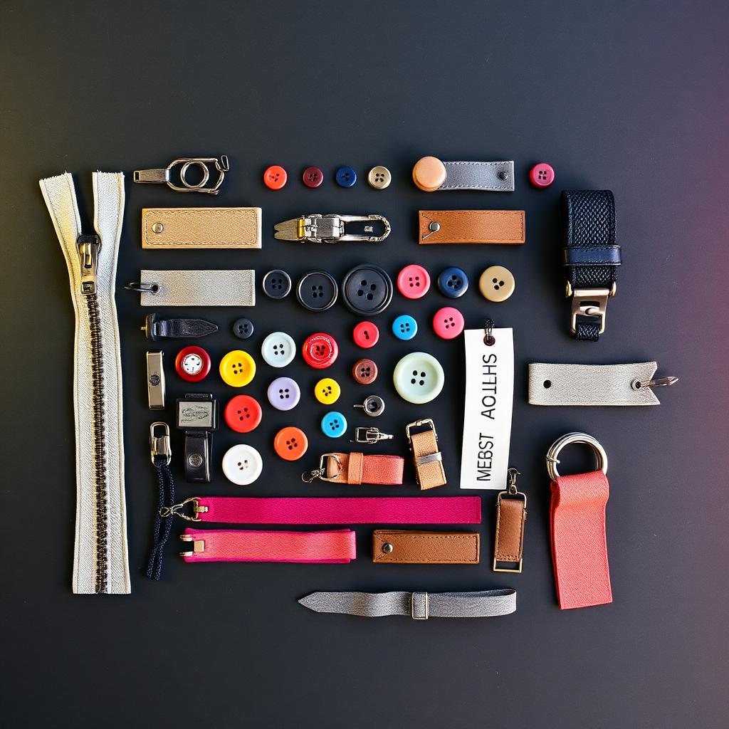 Zippers · Buttons · Trims Set